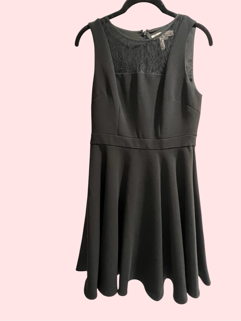 BCBGeneration Black Lace Yoke Fit & Flare LBD 4